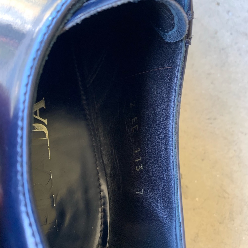 Prada Oxford EU 41 US9 Men’s Black/Blue La… - Picture 4 of 5
